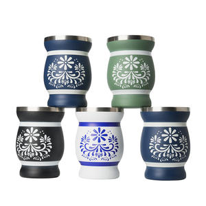 Juego de Tazas de Mate de Acero Inoxidable de Doble Pared y Aislamiento al Vacío, Clásico, 8 oz/240 ml, Venta al Por Mayor Personalizada - Product Image 4