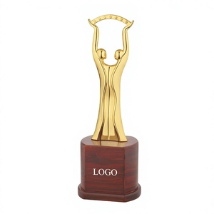 Trofeo metálico de alta gama para reconocimiento ejecutivo. Premio metálico personalizado con grabado de logotipo personalizado para regalos promocionales. - Product Image 1
