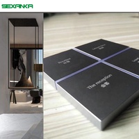 SEXANKA KNX EIB Usine Smart Home Building Système Automatique 4 Gang En Aluminium Interrupteur Métallique Tactile Interrupteurs Muraux Intelligents