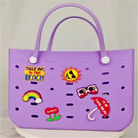 Vente en gros de sacs de plage mignons en caoutchouc EVA imperméable à l'eau, sacs à main en silicone avec logo personnalisé, petit sac de voyage pour bébé