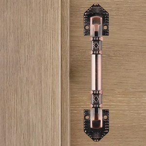 มือจับประตูโลหะผสมสังกะสีสีแดงสไตล์โบราณแบบย้อนยุค <span class=keywords><strong>2</strong></span> ชิ้น สำหรับติดตั้งบนพื้นผิว ใช้สำหรับตู้ครัว ประตูบานเลื่อน และประตูไม้ทั่วไป - Product Image 5