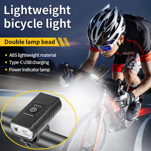 Lampe de poche extérieure double lumière XPE pour le cyclisme, éclairage sportif avec projecteur large, lampe de vélo portable à chargement USB - Product Image 5