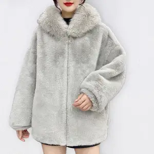 Wholesale New Faux Fur Coats Women Winter Warm Coat Faux Mink Fur Coat For Ladies Outwear Jacket Women's Clothes Customized