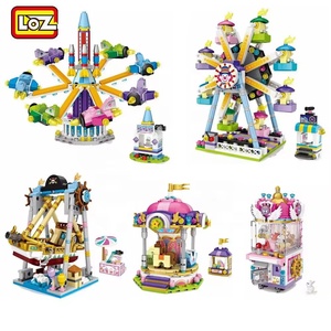 LOZ Mini Block Building Set Model Toy avec <span class=keywords><strong>Pirate</strong></span> Ship Ferris Wheel Rotary Aircraft Merry-Go-Round UFO Catcher - Product Image 6