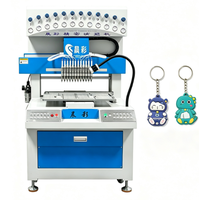 Machine automatique de fabrication de porte-clés en PVC 12 couleurs et de coques de téléphone en silicone souple à motifs de dessins animés (avec fonction de goutteur)