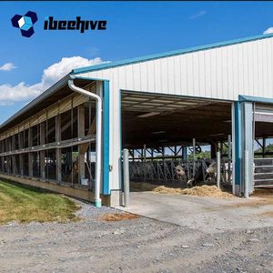 Fienile di pecora struttura in acciaio allevamento capannone casa prefabbricata ovino fattoria e zootecnia magazzino fattoria - Product Image 6