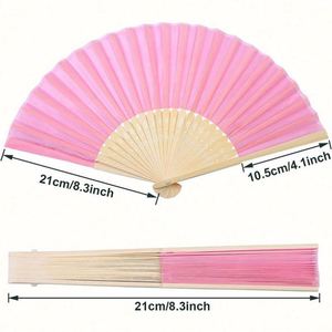 Abanico Plegable Pequeño para Mujer, Estilo Chino, Abanico de Bambú de Estilo Retro Japonés, Adecuado para Fiestas, Bodas, Baile, Decoración - Product Image 6
