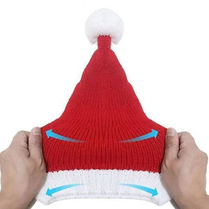 Famille correspondant chapeau de noël hiver chaud mère et bébé bonnet en tricot noël parent-enfant Pom bonnet chapeau Santa Crochet chapeaux - Product Image 4