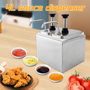 DaoSheng ristorante Hotel <span class=keywords><strong>cucina</strong></span> <span class=keywords><strong>Buffet</strong></span> con metallo testa pompa 4L 6L acciaio inox salsa Dispenser - Product Image 2