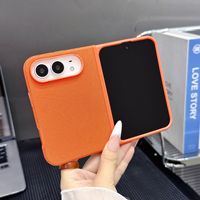Casing Ponsel Lipat Warna Polos Magnetik Anti Jatuh Pelindung Lengkap untuk IPhone18 Duo.