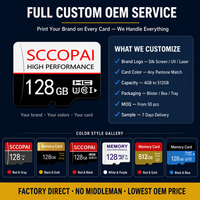 Tarjeta de Memoria TF de 32GB 64GB 128GB a Precio de Fábrica para Teléfono Móvil y Cámara