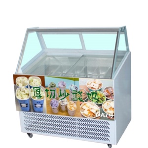 hot selling ice cream dipping cabinets stand display fridge cake display cabinet scoop ice cream showcase freezer gelato price