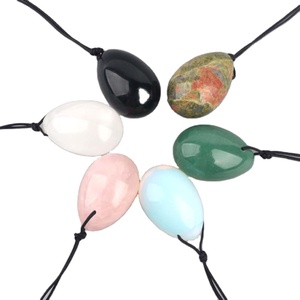 Yoni-varita sexual de Jade para mujeres, huevo Rosa Natural de cuarzo, Kegel de masaje de cristal, venta al por mayor - Product Image 2