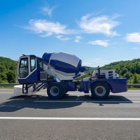 Mini-bétonnière autochargeante économique avec trémie pour le mélange et le coulage sur site de petits travaux d'ingénierie