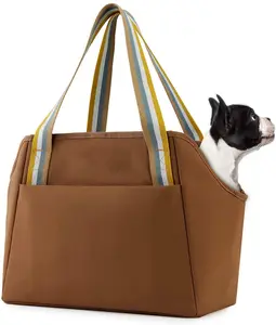 Borsa per cani da compagnia borsa da viaggio borsa da viaggio trasportini per cani da esterno con supporto di sicurezza su lati morbidi e tascabili Ped per cani di taglia media