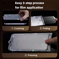 Protecteur d'écran automatique en verre trempé A ++ 3D Radian, outil d'installation anti-espion sans poussière, anti-rayures pour iPhone 12