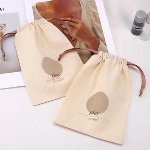 Pochette cadeau en tissu de coton et lin écologique, petite, de haute qualité, pour bijoux, bougies, cosmétiques, sac en mousseline avec cordon de serrage - Product Image 1