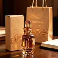 Flacon pulvérisateur de parfum en verre transparent à nervures verticales, atomiseur à pompe vide, base rectangulaire, capuchon en cristal, rechargeable, prêt pour la gravure