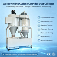 Collecteur de poussière cyclonique à cartouche haute efficacité pour ponceuse à bois