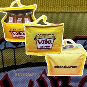 Bolsa refrigeradora aislada de papel de aluminio no tejido al por mayor, enfriador reutilizable de almuerzo y bebida de restaurante a bajo precio para helado - Product Image 1