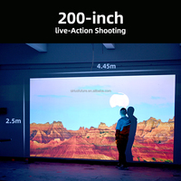 Projecteur Android 2026 Google GTV 1080P 4K LCD pour Home Cinéma, Films pour Enfants, Netflix, Smart TV, Correction Automatique de la Distorsion Trapézoïdale, 2000-2500 Lumens