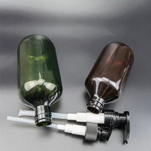 Bouteille en plastique ambrée transparente avec pompe 100ml 200ml 300ml 500ml 10oz 16oz, flacon vide pour shampoing, après-shampoing, savon liquide - Product Image 3