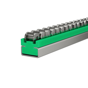 Donglong nhà máy bán hàng trực tiếp nhựa lá chuỗi hướng dẫn đường ray màu xanh lá cây chuỗi hướng dẫn đường ray - Product Image 1