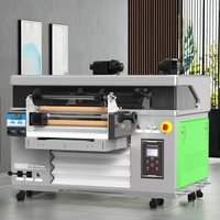 Imprimante UV DTF automatique A2 2-en-1 plastifieuse nouvelle machine à encre à plat avec support d'impression en rouleau de film multicolore garantie 1 an