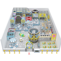 Projet de parc d'aventure intérieur commercial pour enfants : aire de jeux souple, centre de trampolines, thème jungle, espace pour tout-petits, zone de fête