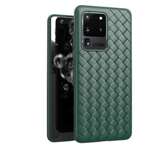 Tessuto di cestino BV caso molle di tpu della copertura posteriore di cuoio per Samsung <span class=keywords><strong>galaxy</strong></span> <span class=keywords><strong>s20</strong></span> ultra casi - Product Image 1