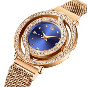 Reloj de Lujo con Diamantes de Imitación, Estilo Moderno 2026, Resistente al Agua, Cierre Magnético, para Mujer - Product Image 6