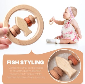 Jouets en <span class=keywords><strong>bois</strong></span> pour bébé pour 0-12 mois bébé <span class=keywords><strong>hochet</strong></span> en <span class=keywords><strong>bois</strong></span> garçons et filles cadeau de dentition en <span class=keywords><strong>bois</strong></span> - Product Image 4
