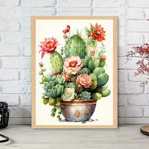 Songwooart 5D DIY sơn kim cương Kit succulents nhà máy AB Cổ Tích nhựa vuông in thiết kế cho khách sạn trang trí nội thất - Product Image 1
