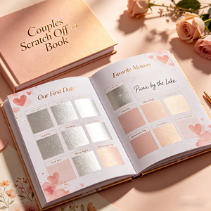 Livre de grattage personnalisé le plus vendu : Défi d'<span class=keywords><strong>aventure</strong></span> pour soirée romantique, album de souvenirs pour couples, cadeau d'anniversaire de mariage - Product Image 2