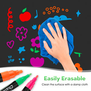 ホワイトボードに描画するための8色液体チョークマーカーウェット消去マーカーペン革車木製金属ガラス - Product Image 3