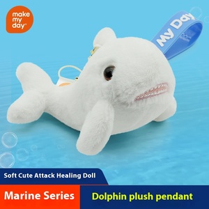 Venta al por mayor de llavero de ballena asesina de cuatro pulgadas personalizable ODM llave colgante lindo pequeño juguete de peluche hecho tela de algodón lavado PP algodón - Product Image 3