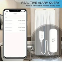 Capteur de niveau d'immersion d'eau intelligent WiFi Tuya pour cuisine et salle de bain avec détection de fuite et alarme de débordement