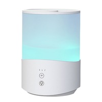 Humidificateur ultrasonique 2,5 L à remplissage par le haut, diffuseur d'arômes, grande brume, silencieux, en plastique, avec lumière LED, vente en gros d'usine, OEM