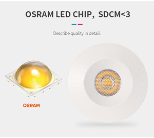 Mini spot LED 1 Watt Surface encastrée IP44 ultra mince 3000k led downlight spot light - Product Image 3