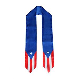Écharpe de graduation unisexe avec drapeau de Porto Rico, accessoire pour toge de baccalauréat, prix d'usine, 100 pièces - Product Image 4