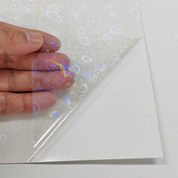Film de lamination à froid en PVC souple holographique transparent, autocollant, pour artisanat et impression numérique, protection du vinyle