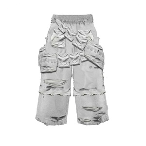Pantalones Cargo Desestructurados Personalizados con Múltiples Bolsillos, Diseño Desgastado, Estilo Urbano, Joggers Tácticos Unisex - Product Image 6