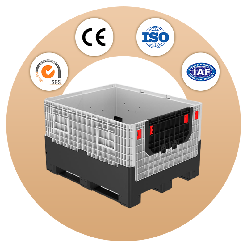 CIMC 1200x1000x760 мм Штабелируемый твердый пластиковый контейнер для поддонов большой ящик для поддонов для транспортировки морепродуктов и овощей