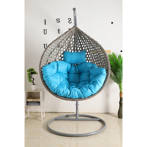Commercio all'ingrosso Design personalizzato giardino esterno balcone mobili da soggiorno in vimini Rattan dondolo pendente uovo <span class=keywords><strong>Pod</strong></span> sedia con supporto - Product Image 3