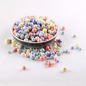 Ice Cream Colored Acrylic Round <b>Beads</b> 6MM 8MM 10MM <b>Loose</b> <b>Beads</b> For Bracelet Making DIY Jewelry Making Materials - Product Image 1