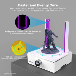 ELEGOO Mercury X Bundle, Accesorio para Impresora 3D, Estación de Lavado y Curado de Alta Eficiencia, Tamaño Máximo de Curado 200x260mm, Perilla + Botón - Product Image 6