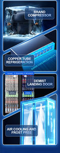 Congélateur à affichage vertical commercial avec refroidissement par ventilateur | Réfrigérateur à bière et boissons énergétiques à porte en <span class=keywords><strong>verre</strong></span> pour bar - Product Image 2