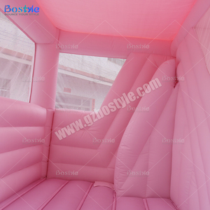 Château gonflable de parc Offre Spéciale Maison gonflable de rebond Videur gonflable rose <span class=keywords><strong>Jexu</strong></span> Gonflable Château sautant Glissière - Product Image 2