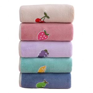 Serviette de Bain Carrée en Polaire Corail XG, Motif Fruits, Antibactérienne, Séchage Rapide, Absorbante, pour Enfants et Bébés - Vente en Gros - Product Image 1