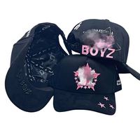 Casquette de baseball 5 panneaux style vintage de qualité supérieure, en denim délavé tendance, style urbain et sportif, chapeau à la mode